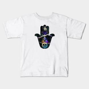 Hand of Fatima, Mystical Hamsa Hand or Hand of the Goddess Kids T-Shirt